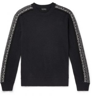 Club Monaco - Slim-Fit Fair Isle Wool Sweater - Men - Navy Club Monaco - Slim-Fit Fair Isle Wool Sweater - Men - Navy