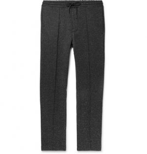 Club Monaco - Tapered Mélange Stretch-Jersey Sweatpants - Men - Black Club Monaco - Tapered Mélange Stretch-Jersey Sweatpants - Men - Black