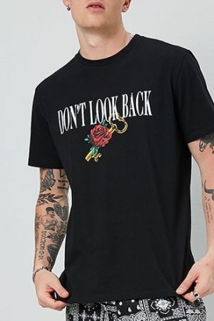Don't Look Back Graphic Tee at Forever 21 Black/white Don't Look Back Graphic Tee at Forever 21 Black/white