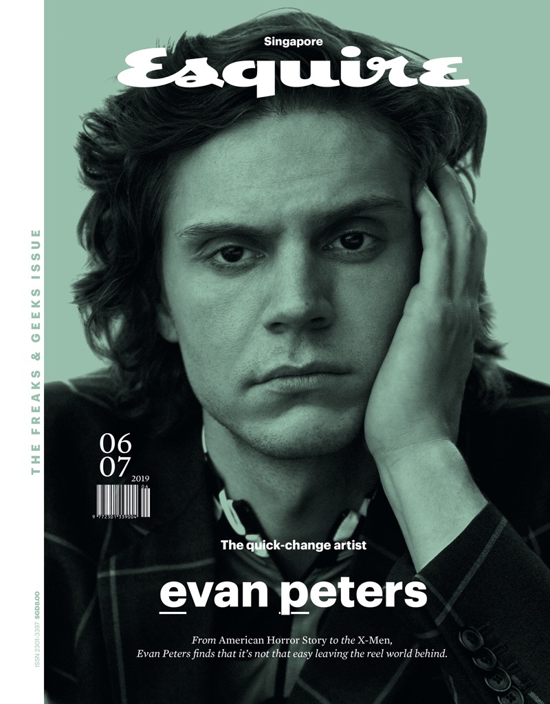 Evan Peters covers the June/July 2019 issue of Esquire Singapore.