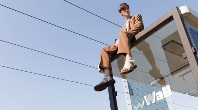 Ilan van der Schaaf in Kenzo for 'Waiting for the Tram' Taking in an easy day, Ilan dons Kenzo.