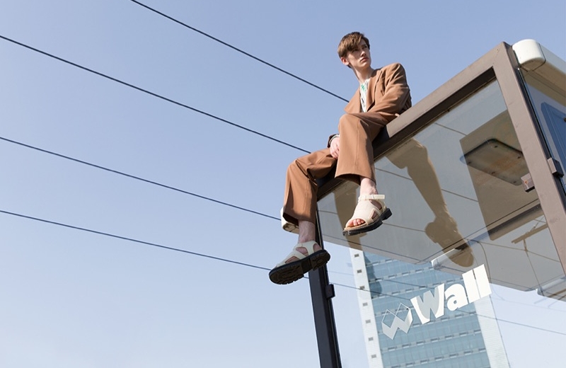 Ilan van der Schaaf in Kenzo for 'Waiting for the Tram' Taking in an easy day, Ilan dons Kenzo.