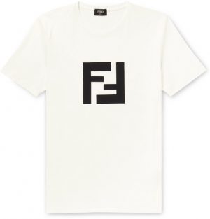 Fendi - Slim-Fit Logo-Appliquéd Cotton-Jersey T-Shirt - Men - Black Fendi - Slim-Fit Logo-Appliquéd Cotton-Jersey T-Shirt - Men - Black