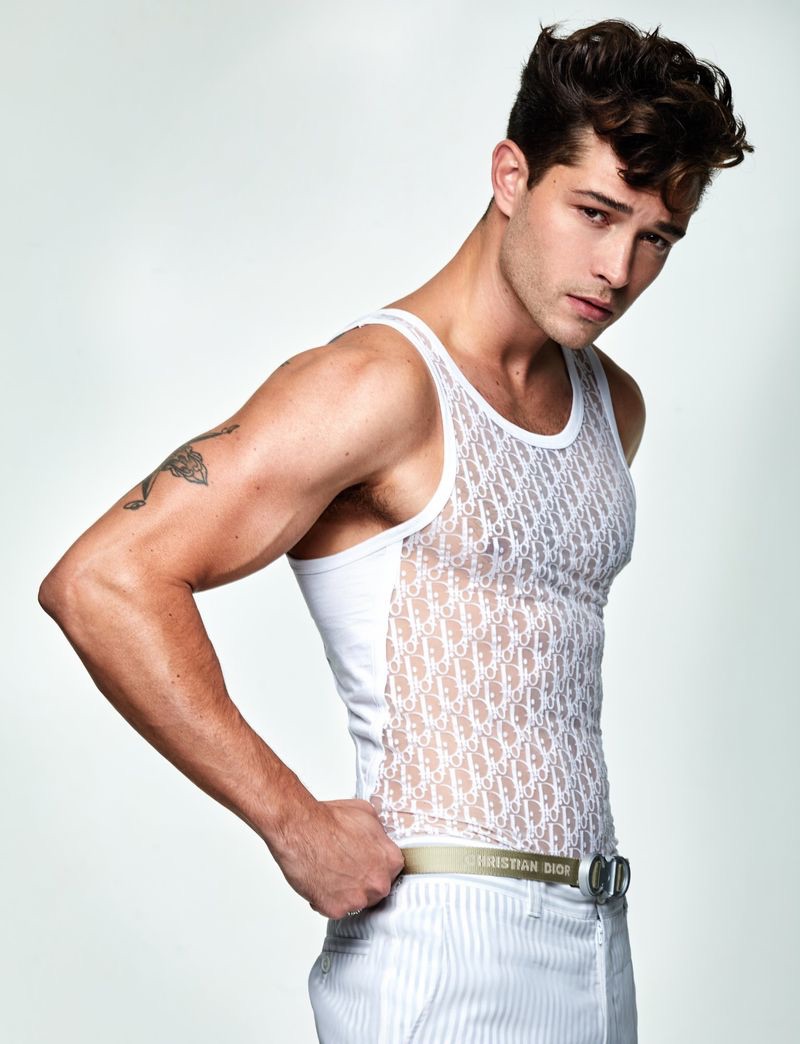 Francisco Lachowski stars in an editorial for Man About Town.