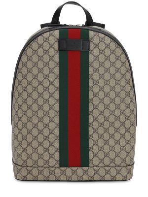Gg Supreme Logo Backpack W/ Web Detail Gg Supreme Logo Backpack W/ Web Detail