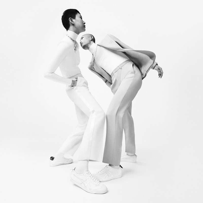 Taking to the studio, Sohyun Jung and Xu Meen front the Givenchy x Onitsuka Tiger campaign.