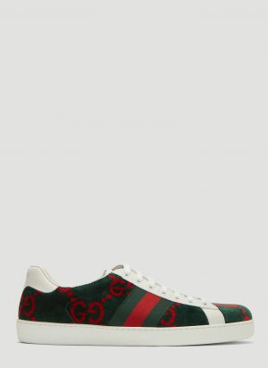 Gucci Ace GG Logo Sneakers in Green size UK - 10 Gucci Ace GG Logo Sneakers in Green size UK - 10