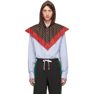 Gucci Black and Yellow GG Poncho Hat Gucci Black and Yellow GG Poncho Hat