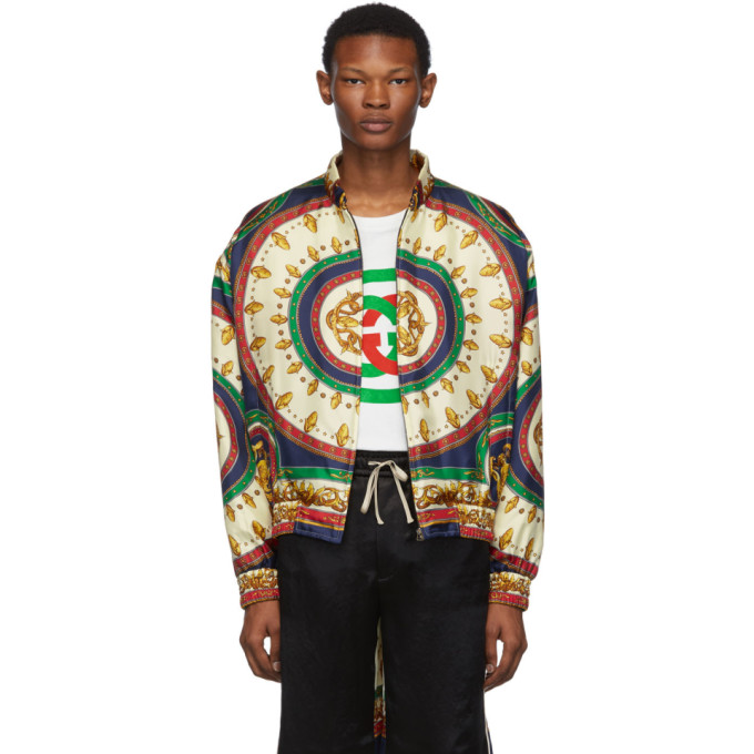 Gucci Green Silk Mermaid Bomber Jacket | The Fashionisto