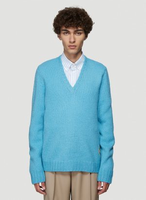Gucci Logo Patch Sweater in Blue size S Gucci Logo Patch Sweater in Blue size S