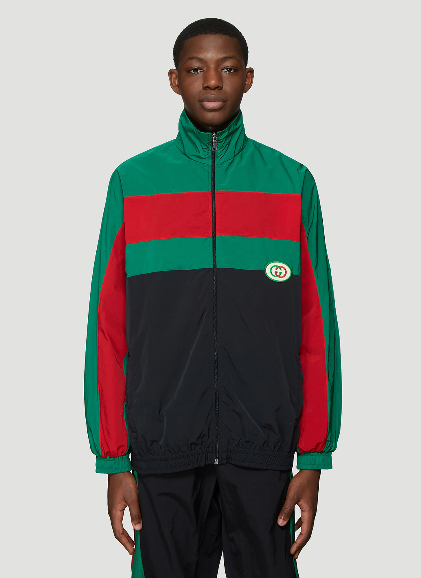 Gucci Logo Stripe Track Jacket in Black size M | The Fashionisto