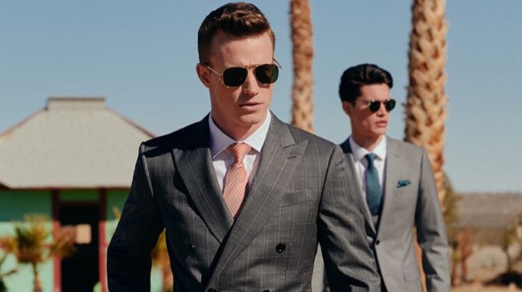 Men's tailored grey suits from INDOCHINO