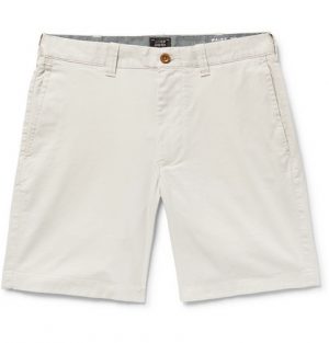 J.Crew - Slim-Fit Cotton-Blend Twill Shorts - Men - Off-white J.Crew - Slim-Fit Cotton-Blend Twill Shorts - Men - Off-white