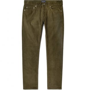 J.Crew - Slim-Fit Stretch-Cotton Corduroy Trousers - Men - Army green J.Crew - Slim-Fit Stretch-Cotton Corduroy Trousers - Men - Army green