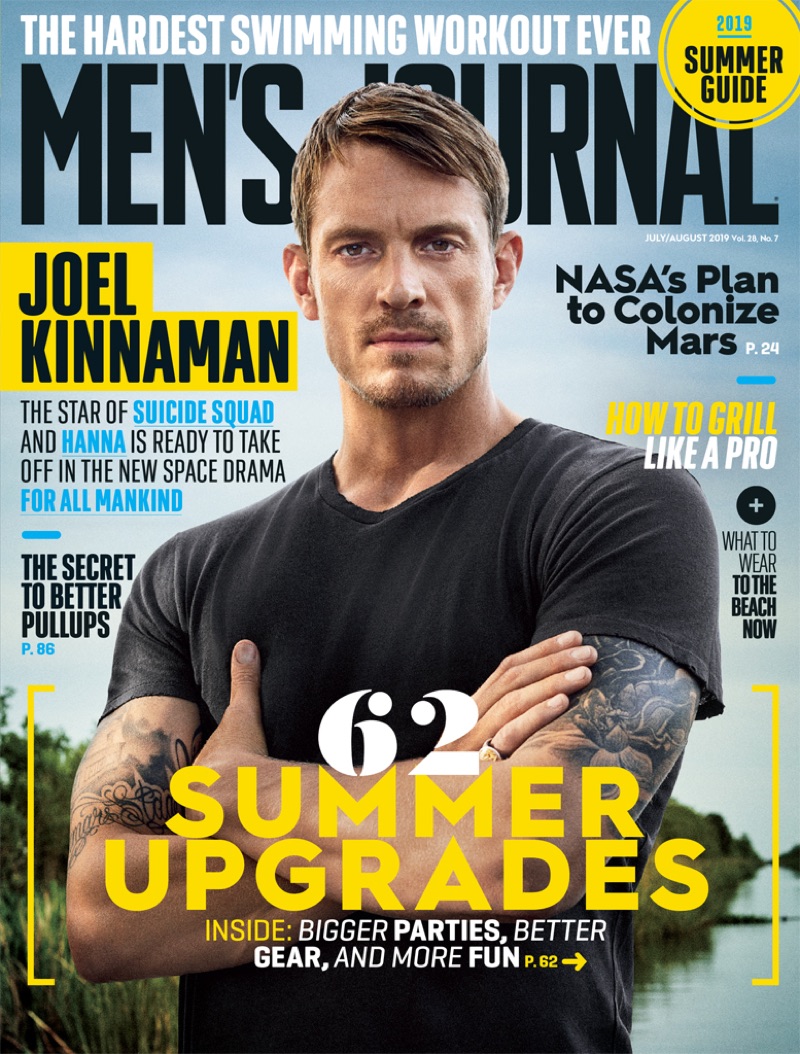 Joel Kinnaman covers the July/August 2019 issue of Men's Journal.