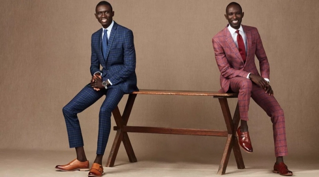 Armando & Fernando Cabral + More Don Tailoring for Macy's Fernando and Armando Cabral don sharp suits from Macy's. Pictured left, Fernando wears a Bar III blue plaid suit. Armando sports a Tommy Hilfiger windowpane suit.