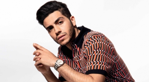 Aladdin Star Mena Massoud Covers Da Man, Remains Grounded Channeling retro style, Mena Massoud dons a look by Prada with a Rolex watch.