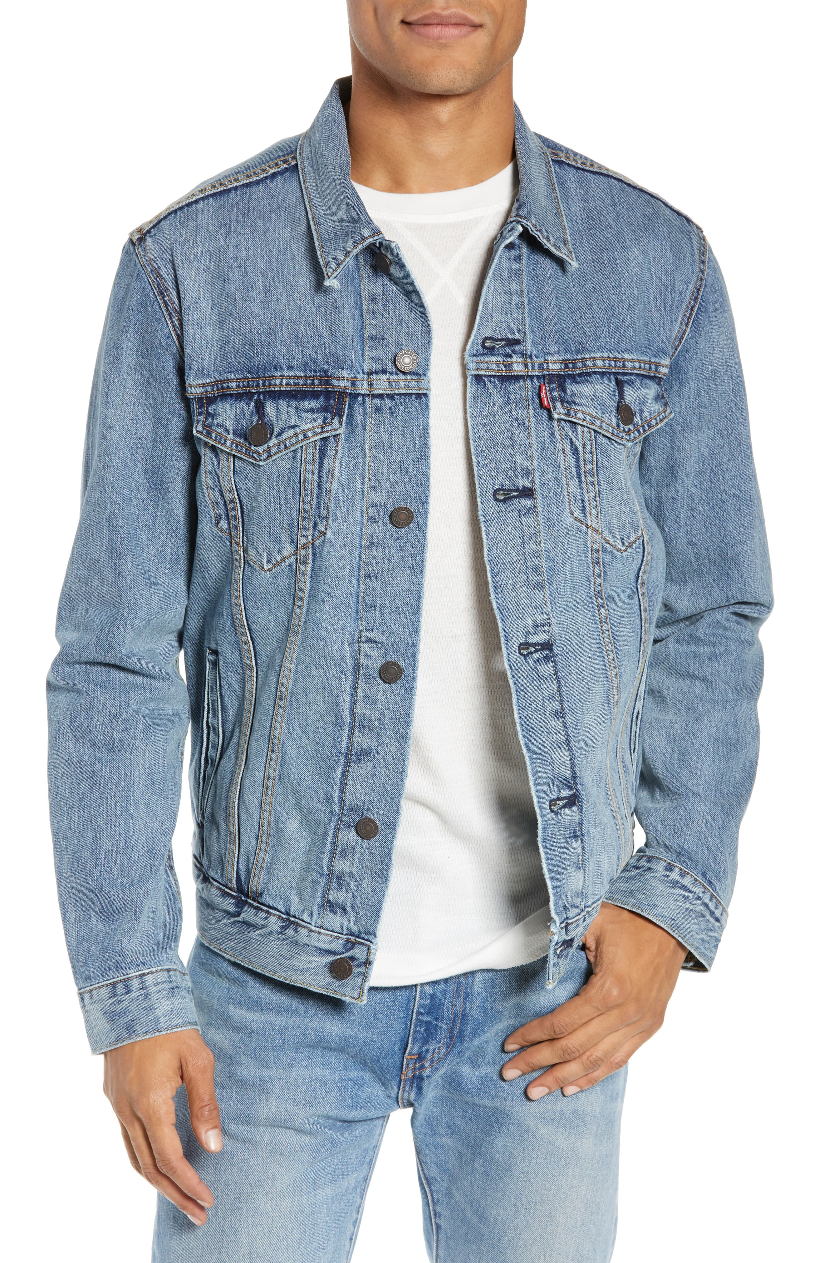 Men’s Levi’s Denim Trucker Jacket, Size Medium – Blue | The Fashionisto