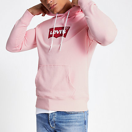 hoodie pink mens levi river island levis