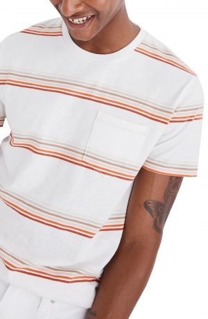 Men's Madewell Allday Easley Stripe Pocket T-Shirt, Size Small - Beige Men's Madewell Allday Easley Stripe Pocket T-Shirt, Size Small - Beige