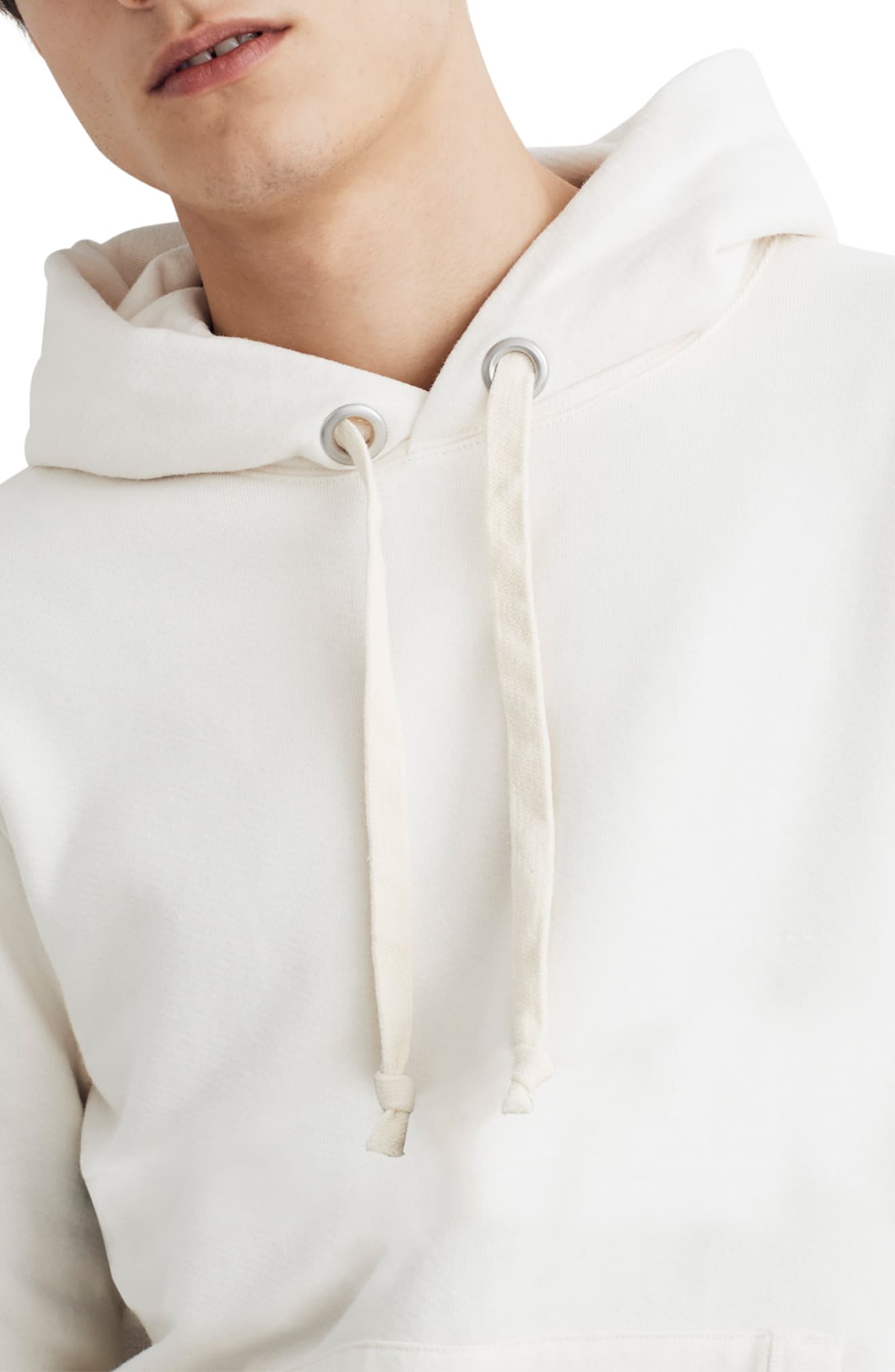 Men’s Madewell Hooded Sweatshirt, Size Large – White | The Fashionisto