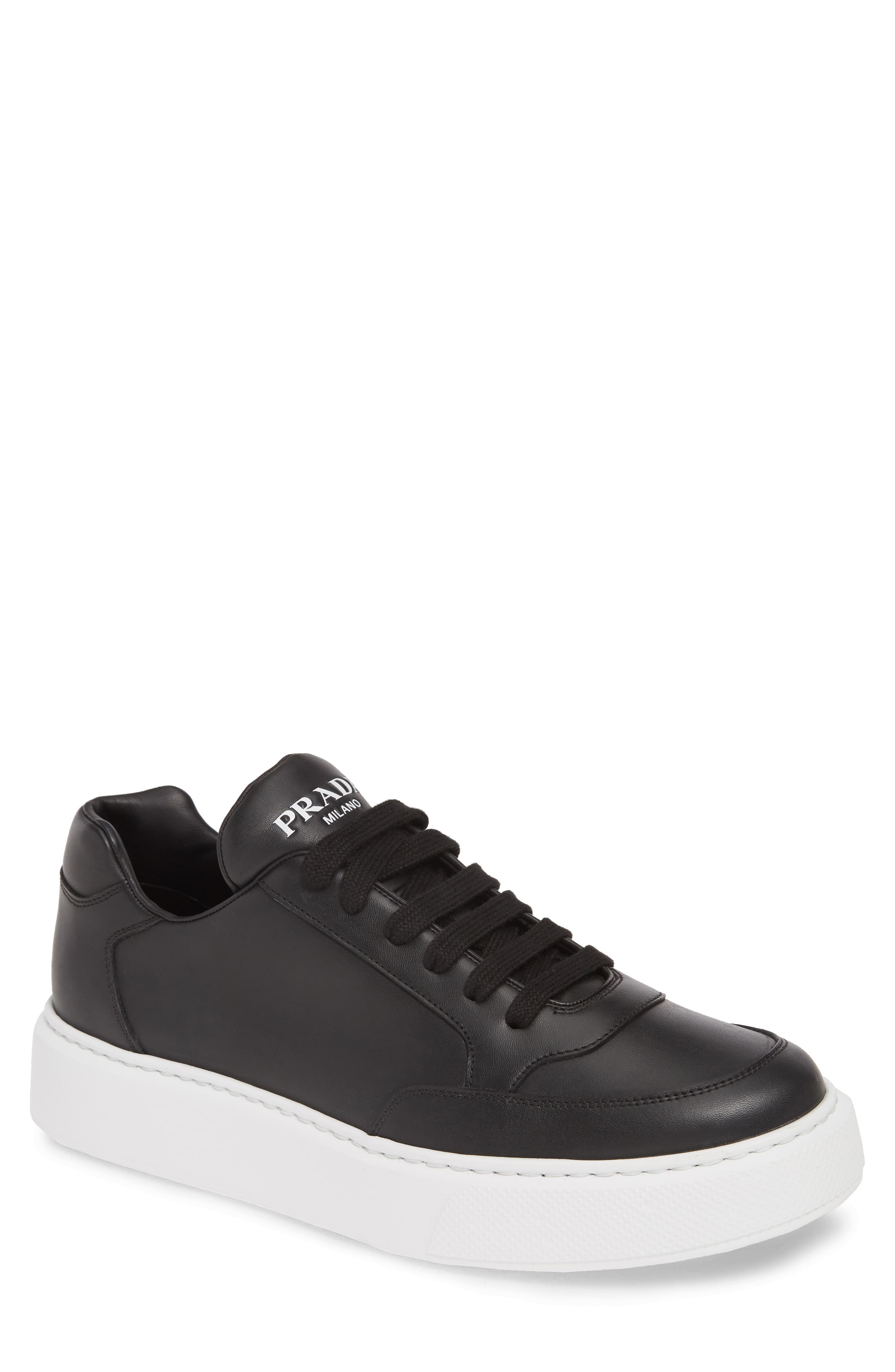 prada leather low top sneaker