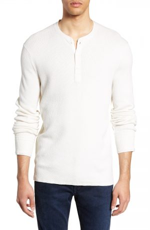 Men's Rag & Bone Davis Slim Fit Thermal Henley, Size Medium - Ivory Men's Rag & Bone Davis Slim Fit Thermal Henley, Size Medium - Ivory