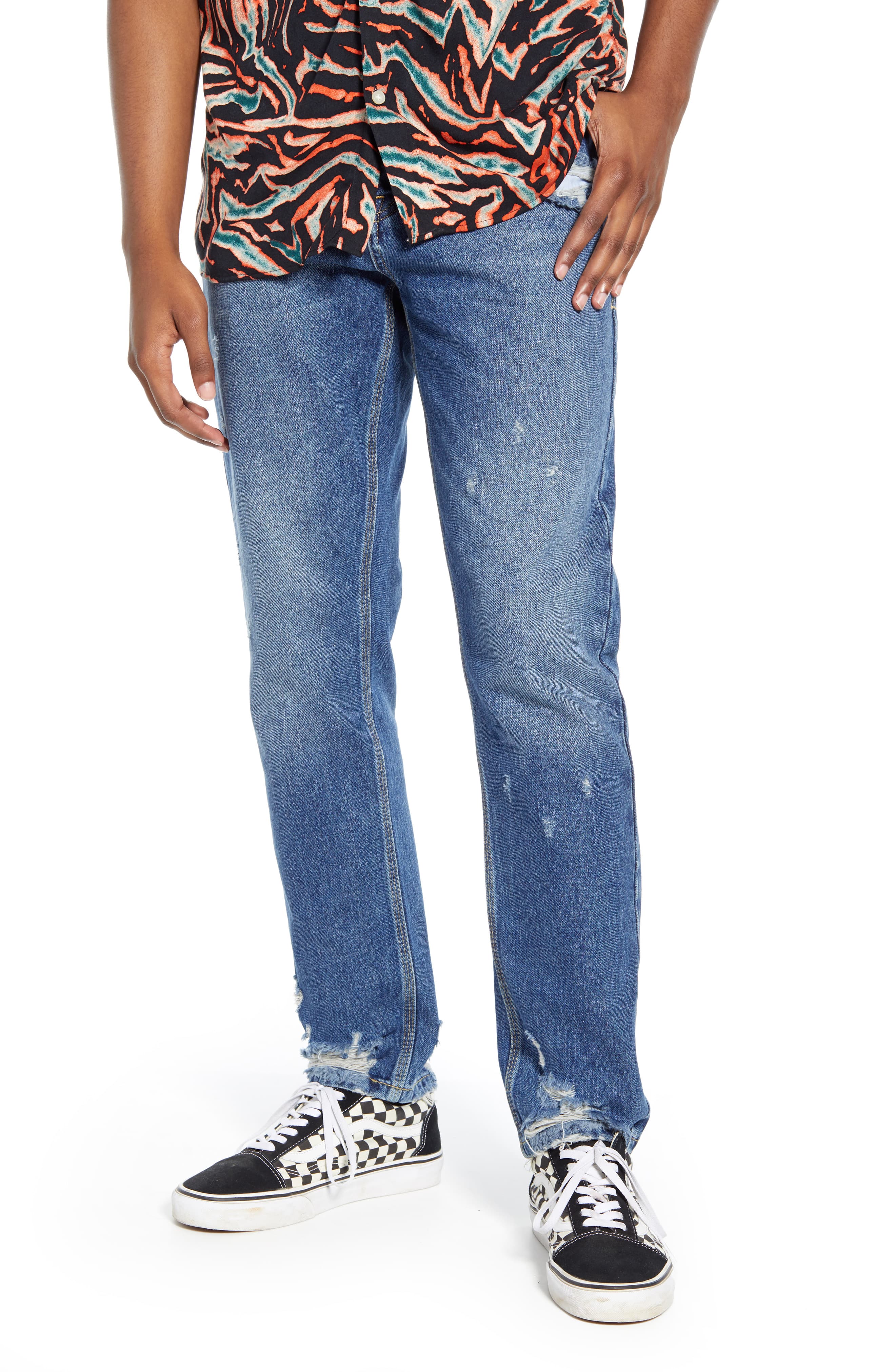 mens skinny tapered jeans