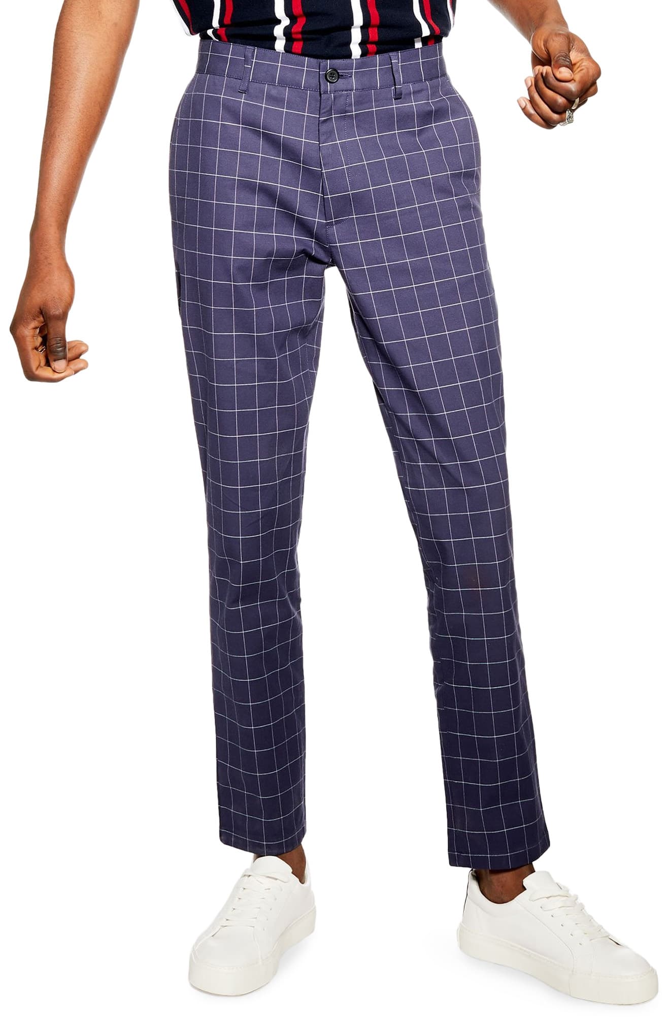 grey windowpane pants