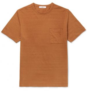 Mr P. - Slub Cotton-Jersey T-Shirt - Men - Brown Mr P. - Slub Cotton-Jersey T-Shirt - Men - Brown