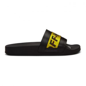 Off-White Black Industrial Slides Off-White Black Industrial Slides