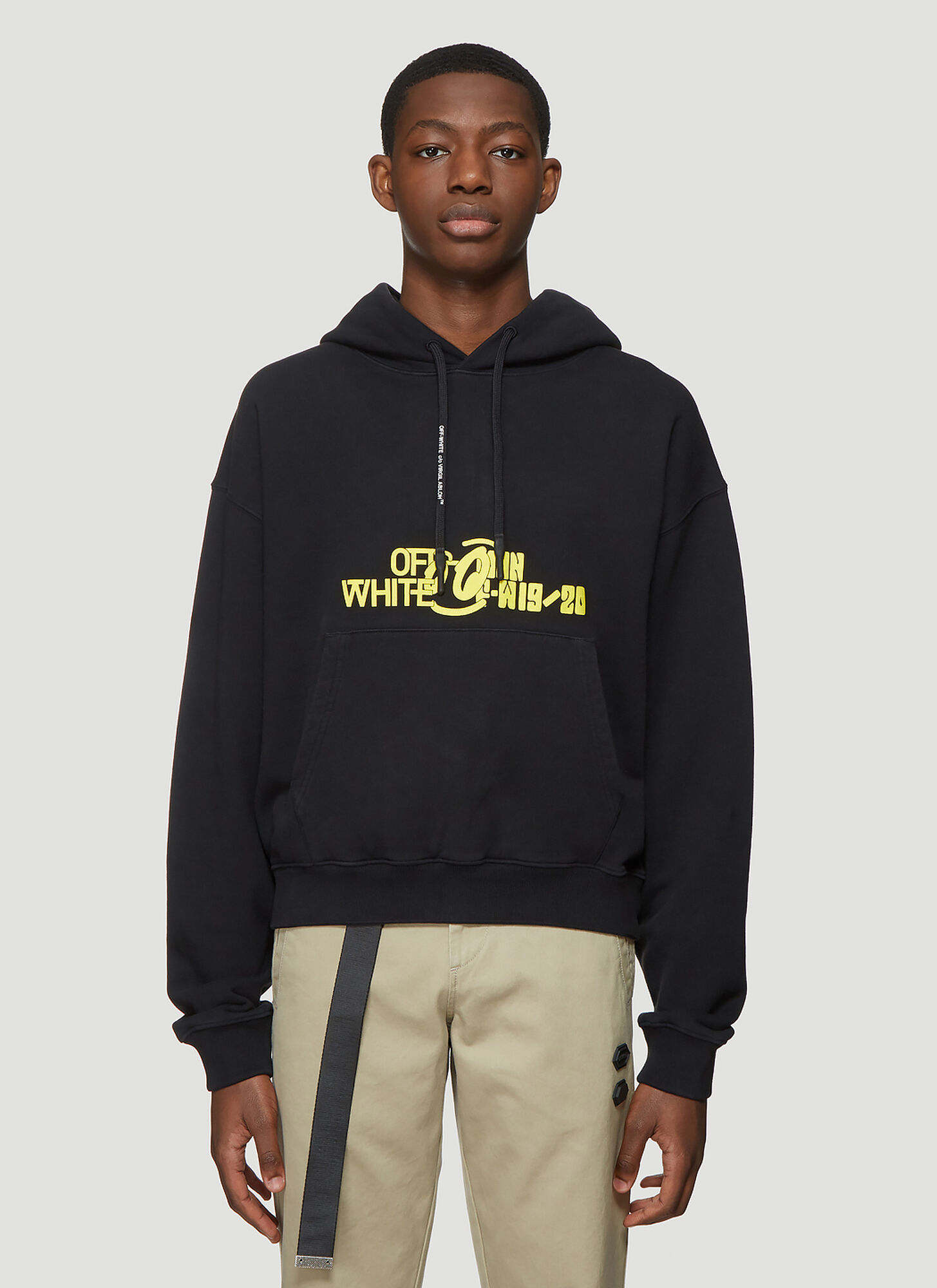 Off-White Halftone Hooded Sweatshirt in Black size M | The Fashionisto