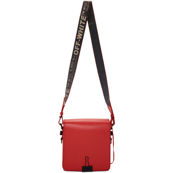 off white crossbody bag red