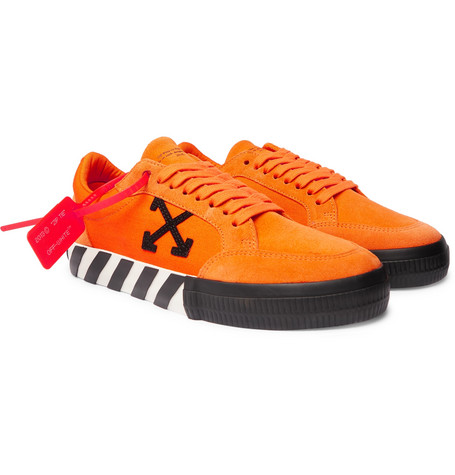 Off-White – Suede and Canvas Sneakers – Men – Orange | The Fashionisto