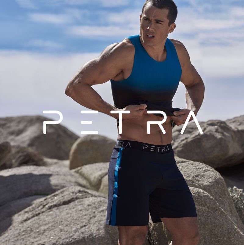 Pietro Boselli fronts the spring-summer 2019 campaign for his fitness apparel line Petra.