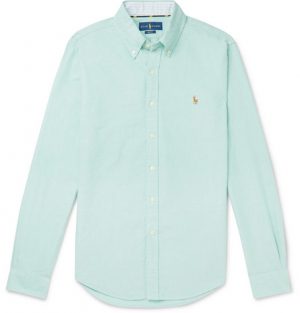 Polo Ralph Lauren - Slim-Fit Button-Down Collar Cotton Oxford Shirt - Men - Green Polo Ralph Lauren - Slim-Fit Button-Down Collar Cotton Oxford Shirt - Men - Green