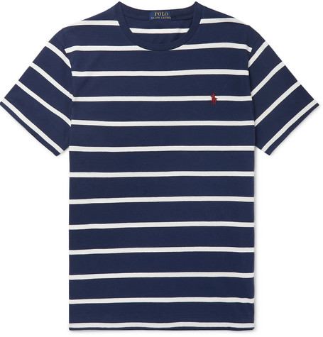 Polo Ralph Lauren – Slim-Fit Striped Cotton-Jersey T-Shirt – Men – Navy ...
