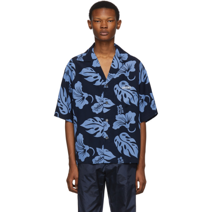 Prada Blue Floral Shirt | The Fashionisto