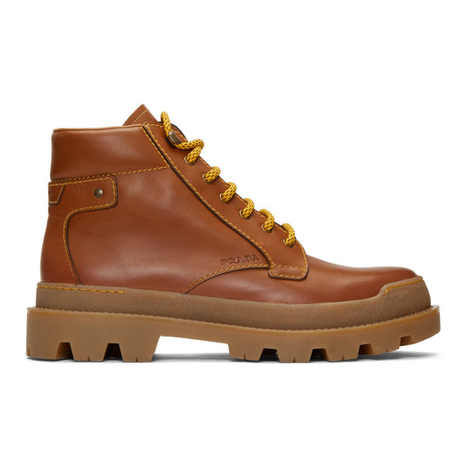 Prada Brown Hiking Boots | The Fashionisto
