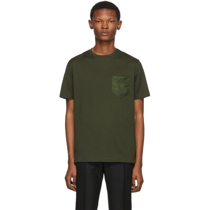 Prada Green Logo Patch TShirt The Fashionisto