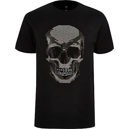 rhinestone skull t shirt