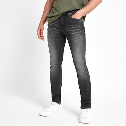 river island sid wash skinny jeans mens