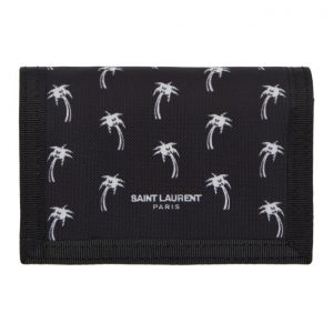 Saint Laurent Black Palm Trifold Wallet Saint Laurent Black Palm Trifold Wallet