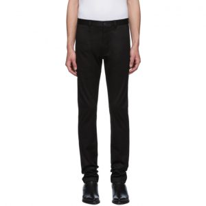 Saint Laurent Black Raw Stretch Trousers Saint Laurent Black Raw Stretch Trousers