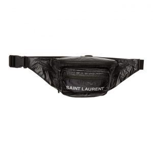 Saint Laurent Black Ripstop Logo Marsupio Pouch Saint Laurent Black Ripstop Logo Marsupio Pouch