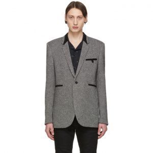 Saint Laurent Black and Off-White Tweed Allure Blazer Saint Laurent Black and Off-White Tweed Allure Blazer