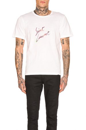 Saint Laurent Logo Tee in Black. - size S (also in XL,M) Saint Laurent Logo Tee in Black. - size S (also in XL,M)
