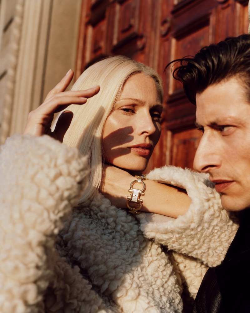 Kirsty Hume and Jonas Mason appear in Salvatore Ferragamo's fall-winter 2019 campaign.