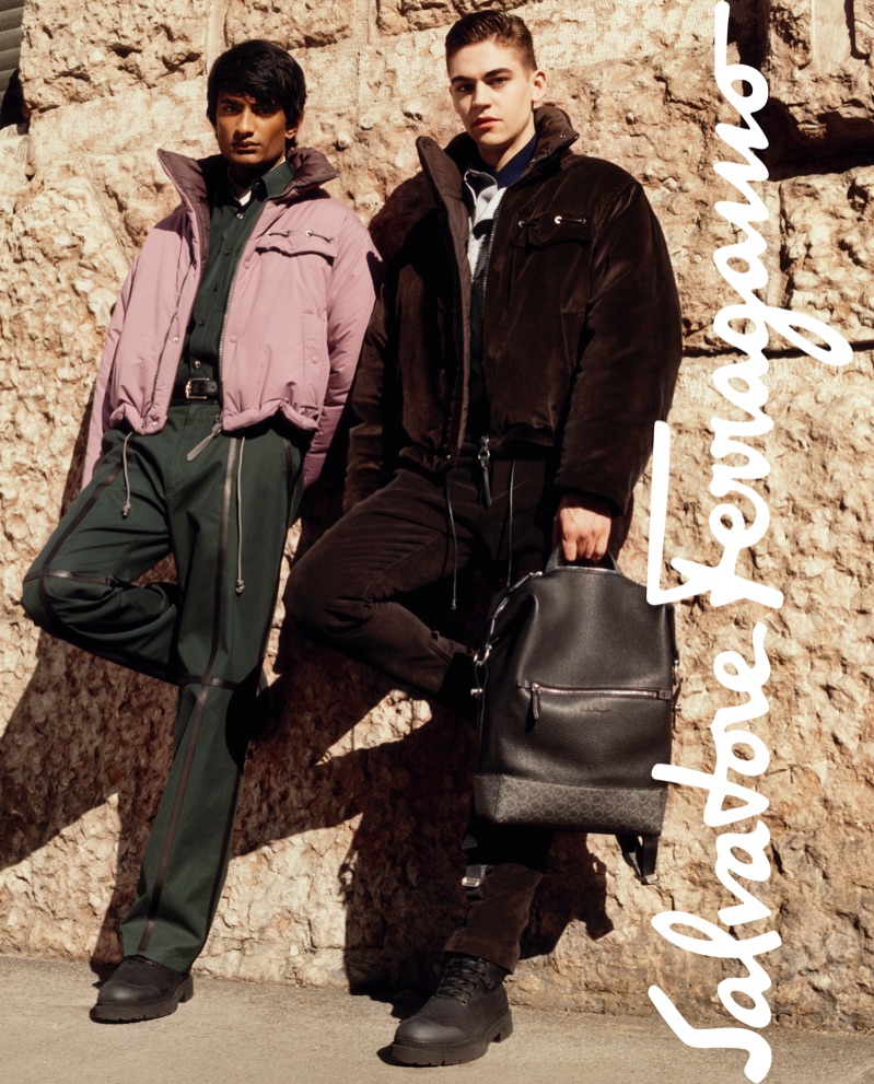 Rishi Robin and Hero Fiennes-Tiffin star in Salvatore Ferragamo's fall-winter 2019 campaign.