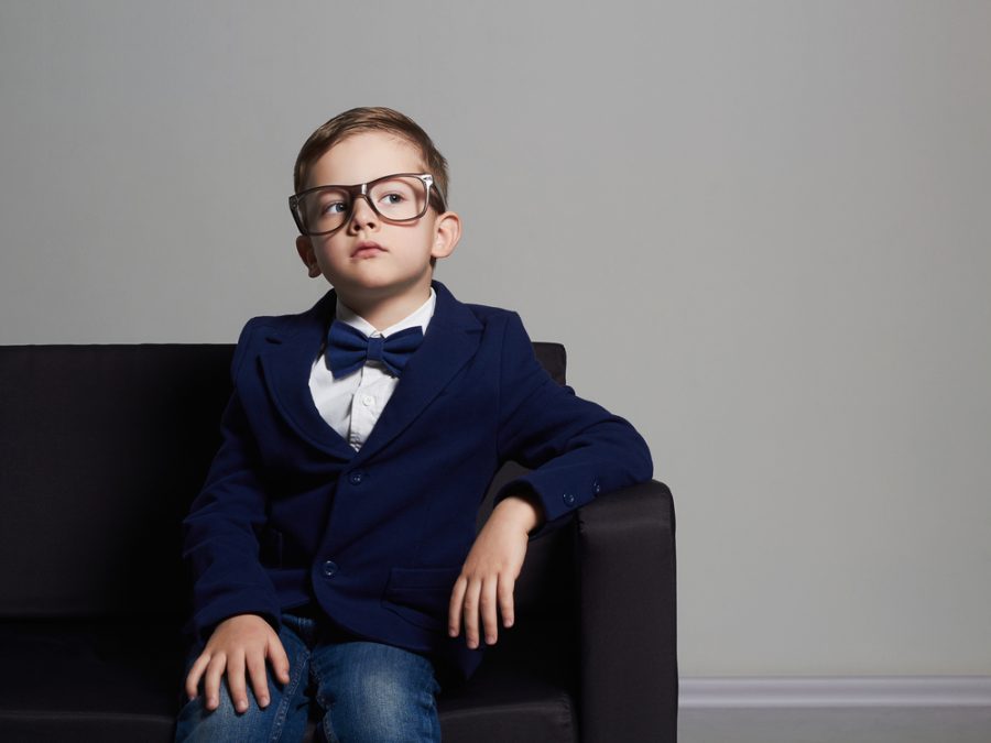 Stylish Kid Suit Bow-Tie Glasses